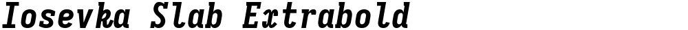Iosevka Slab Extrabold
