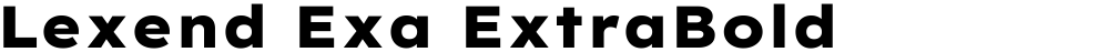 Lexend Exa ExtraBold