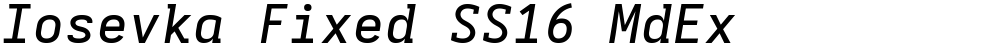 Iosevka Fixed SS16 MdEx