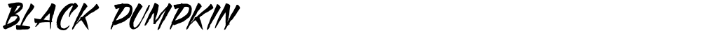 Black Pumpkin