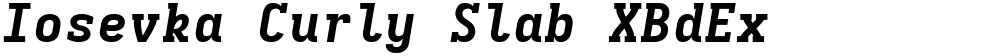Iosevka Curly Slab XBdEx