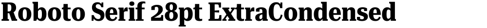 Roboto Serif 28pt ExtraCondensed