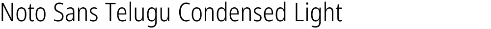 Noto Sans Telugu Condensed Light