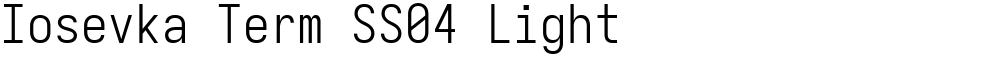 Iosevka Term SS04 Light