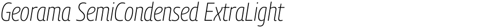 Georama SemiCondensed ExtraLight
