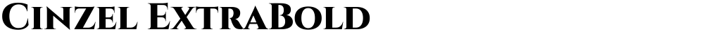 Cinzel ExtraBold