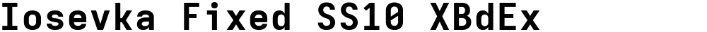 Iosevka Fixed SS10 XBdEx