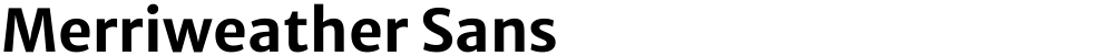 Merriweather Sans