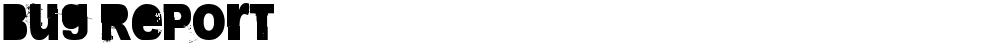 Bug Report