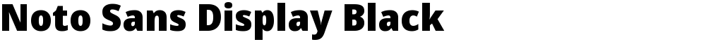 Noto Sans Display Black