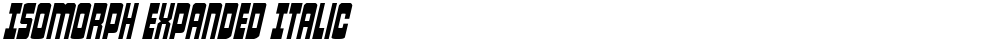 Isomorph Expanded Italic