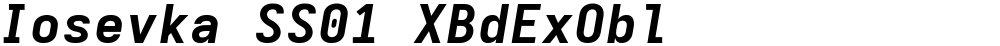 Iosevka SS01 XBdExObl