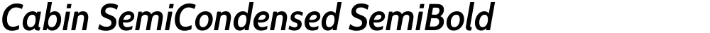 Cabin SemiCondensed SemiBold