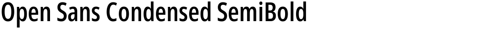 Open Sans Condensed SemiBold