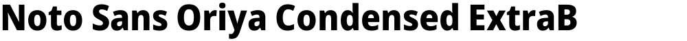 Noto Sans Oriya Condensed ExtraBold