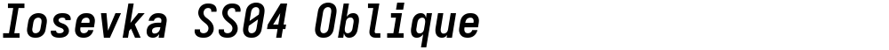 Iosevka SS04 Oblique