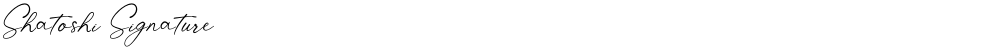 Shatoshi Signature