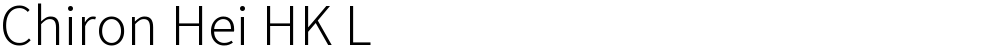 Chiron Hei HK L
