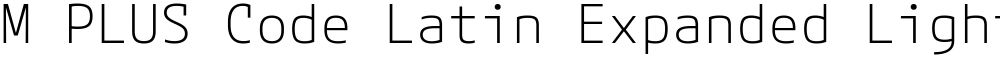 M PLUS Code Latin Expanded Light