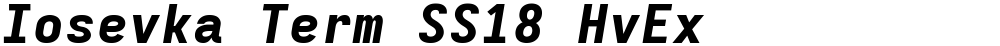 Iosevka Term SS18 HvEx