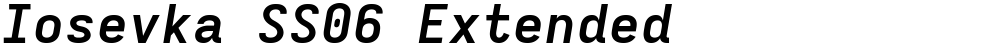 Iosevka SS06 Extended