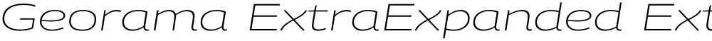 Georama ExtraExpanded ExtraLight