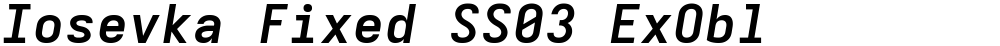 Iosevka Fixed SS03 ExObl