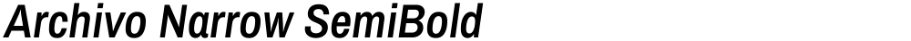 Archivo Narrow SemiBold