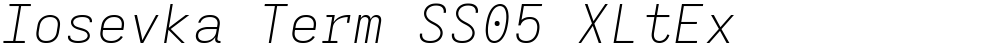 Iosevka Term SS05 XLtEx