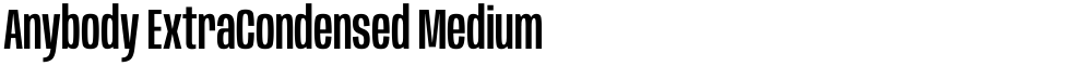 Anybody ExtraCondensed Medium
