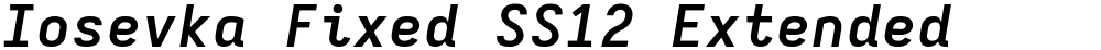 Iosevka Fixed SS12 Extended