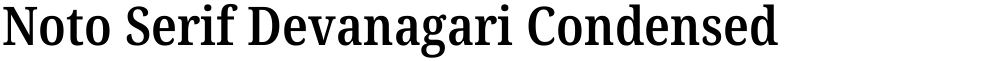 Noto Serif Devanagari Condensed SemiBold