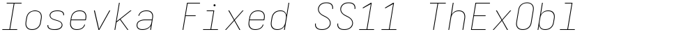 Iosevka Fixed SS11 ThExObl