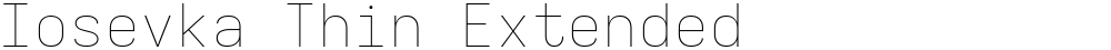 Iosevka Thin Extended