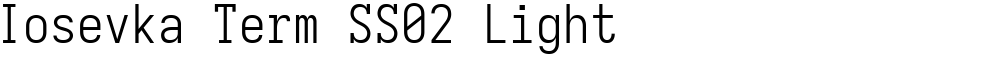 Iosevka Term SS02 Light