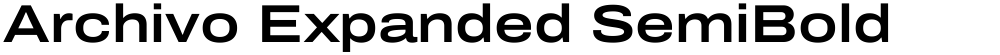 Archivo Expanded SemiBold