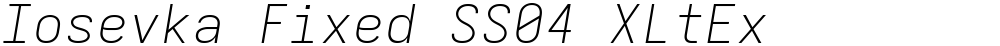 Iosevka Fixed SS04 XLtEx