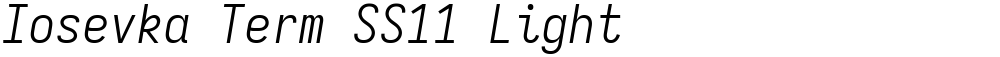 Iosevka Term SS11 Light