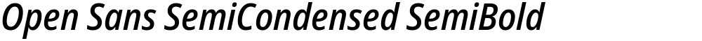 Open Sans SemiCondensed SemiBold
