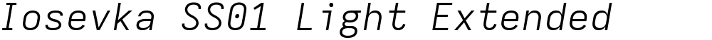 Iosevka SS01 Light Extended