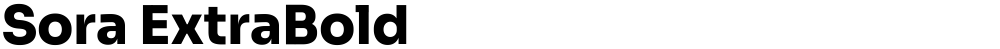 Sora ExtraBold