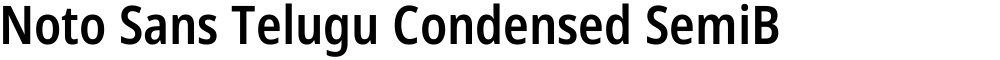 Noto Sans Telugu Condensed SemiBold