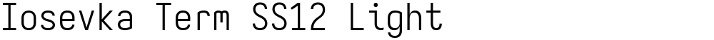 Iosevka Term SS12 Light