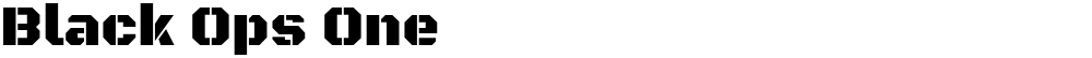 Black Ops One