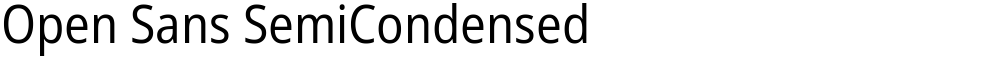 Open Sans SemiCondensed