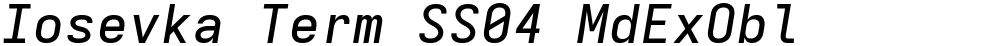 Iosevka Term SS04 MdExObl