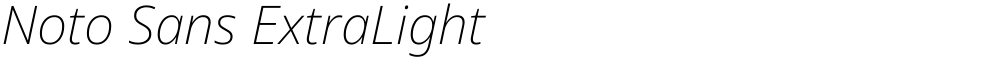 Noto Sans ExtraLight