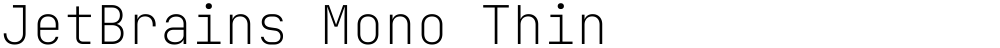 JetBrains Mono Thin