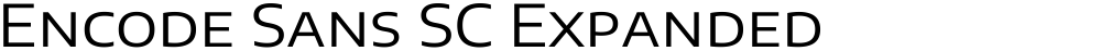 Encode Sans SC Expanded