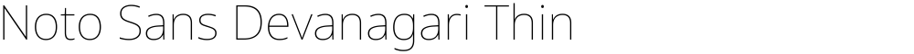 Noto Sans Devanagari Thin